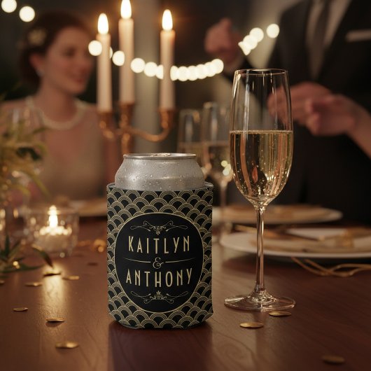 ヴィンテージ1920年代アールデコギャツビー結婚ズコレクション 缶クーラー