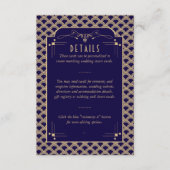 ヴィンテージ1920年代アールデコギャツビー結婚詳細 エンクロージャーカード (正面)