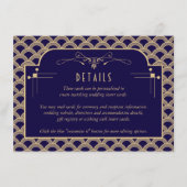 ヴィンテージ1920年代アールデコギャツビー結婚詳細 エンクロージャーカード (正面)