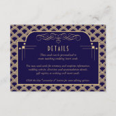 ヴィンテージ1920年代アールデコギャツビー結婚詳細 エンクロージャーカード (正面)