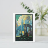 ヴィンテージ1920年代シカゴ市旅行広告 ポストカード (スタンド正面)