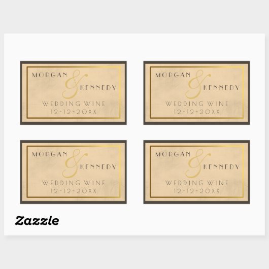 ヴィンテージ1920年代スペークアシーDIY結婚のワインラベル 長方形シール (シート)