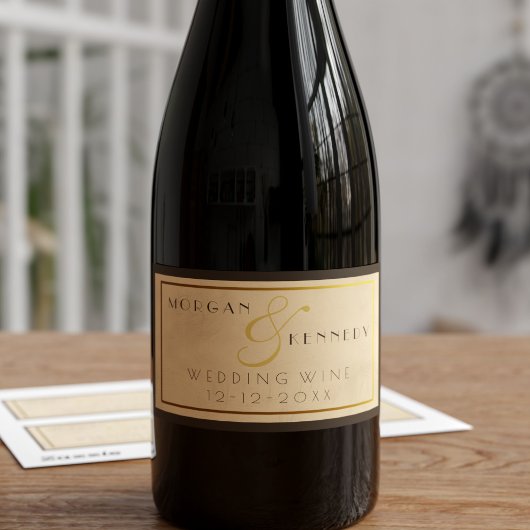 ヴィンテージ1920年代スペークアシーDIY結婚のワインラベル 長方形シール