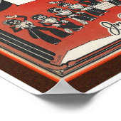 ヴィンテージ1920年代ブラックアメリカーナ音楽アート ポスター (角)