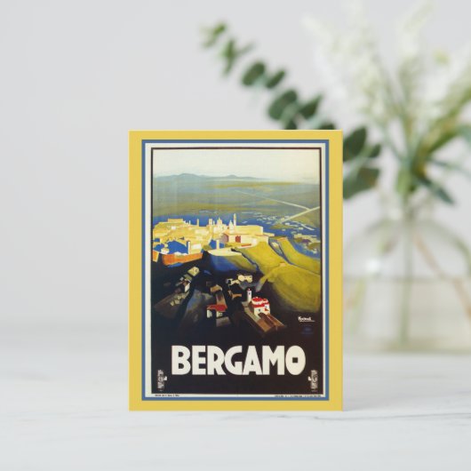 ヴィンテージ1920年代ベルガモイタリアン旅行 ポストカード (スタンド正面)