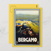 ヴィンテージ1920年代ベルガモイタリアン旅行 ポストカード (正面/裏面)