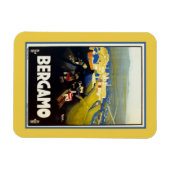 ヴィンテージ1920年代ベルガモイタリアン旅行 マグネット (横)