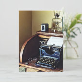 ヴィンテージ1920年代ホームオフィスのタイプライター カード (スタンド正面)