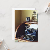 ヴィンテージ1920年代ホームオフィスのタイプライター カード (正面/裏面インサイチュ)