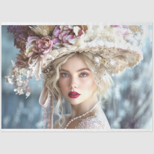 ヴィンテージ1920年代マルセラ・デコページ 薄葉紙 (正面)