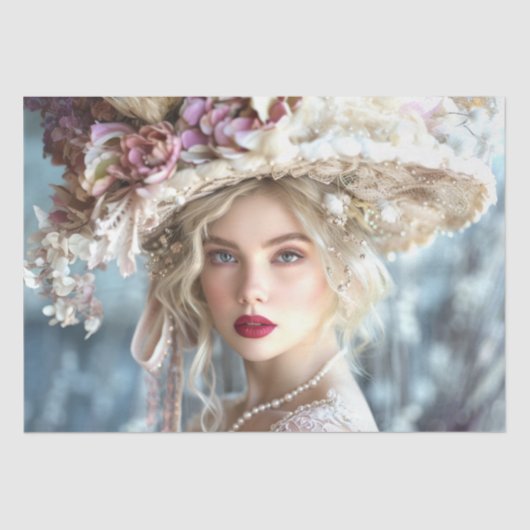 ヴィンテージ1920年代マルセラ・デコページ 薄葉紙 (正面)