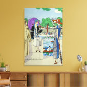 ヴィンテージ1920年代レディースアットクルーレースレガッタ キャンバスプリント (インサイチュ (リビング))