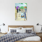 ヴィンテージ1920年代レディースアットクルーレースレガッタ キャンバスプリント (インサイチュ (寝室))