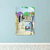 ヴィンテージ1920年代レディースアットクルーレースレガッタ キャンバスプリント (インサイチュ (ウッドフロア))