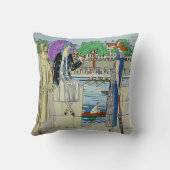 ヴィンテージ1920年代レディースアットクルーレースレガッタ クッション (裏面)