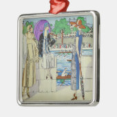 ヴィンテージ1920年代レディースアットクルーレースレガッタ メタルオーナメント (左)