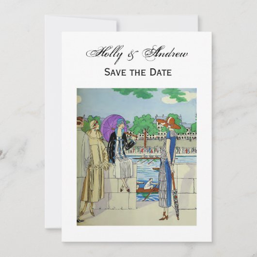 ヴィンテージ1920年代レディースアットクルーレースレガッタ 招待状 (正面)