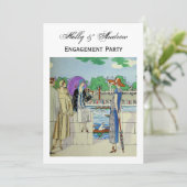 ヴィンテージ1920年代レディースアットクルーレースレガッタ 招待状 (スタンド正面)