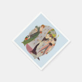 ヴィンテージ1920年代レディースファッション スタンダードカクテルナプキン (角)