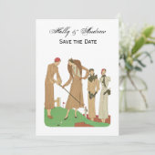 ヴィンテージ1920年代レディ遊ズゴルフフランスのファッション 招待状 (スタンド正面)