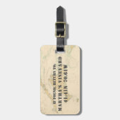ヴィンテージ1920年代航海のチャートMartha's Vineyard ラゲッジタグ (正面縦)