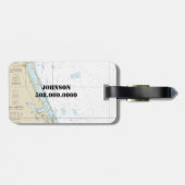 ヴィンテージ1920年代航海のチャートMartha's Vineyard ラゲッジタグ (裏面横)