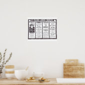 ヴィンテージ1920映画静か広告ポスター ポスター (キッチン)