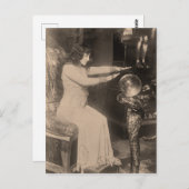 ヴィンテージ1920水晶玉占い師の写真 ポストカード (正面/裏面)