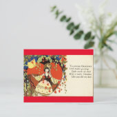 ヴィンテージ1920;s女の子のハートバレンタインポストカード ポストカード (スタンド正面)