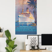 ヴィンテージ1920 Woermann-Linieドイツ旅行 ポスター (ホームオフィス)