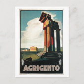 ヴィンテージ1920sアグリゲントイタリアン旅行 ポストカード (正面)