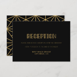 ヴィンテージ1920sアートデコシンプル披露宴カード 招待状