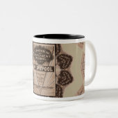 ヴィンテージ1920sアールデコパンフレット表紙 ツートーンマグカップ (正面右)