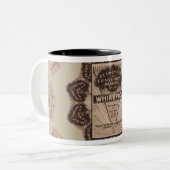 ヴィンテージ1920sアールデコパンフレット表紙 ツートーンマグカップ (正面左)