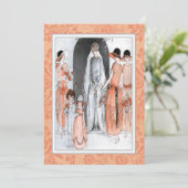 ヴィンテージ1920sイラストレーションブライダルパーティシャワー 招待状 (スタンド正面)