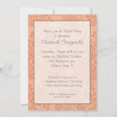 ヴィンテージ1920sイラストレーションブライダルパーティシャワー 招待状 (裏面)