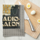 ヴィンテージ1920sオランダ無線サロン キッチンタオル (四つ折り)