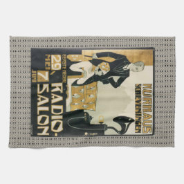ヴィンテージ1920sオランダ無線サロン キッチンタオル