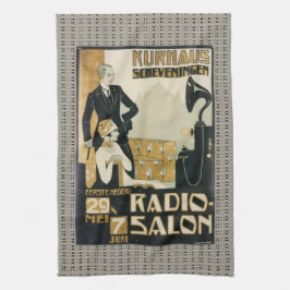 ヴィンテージ1920sオランダ無線サロン キッチンタオル