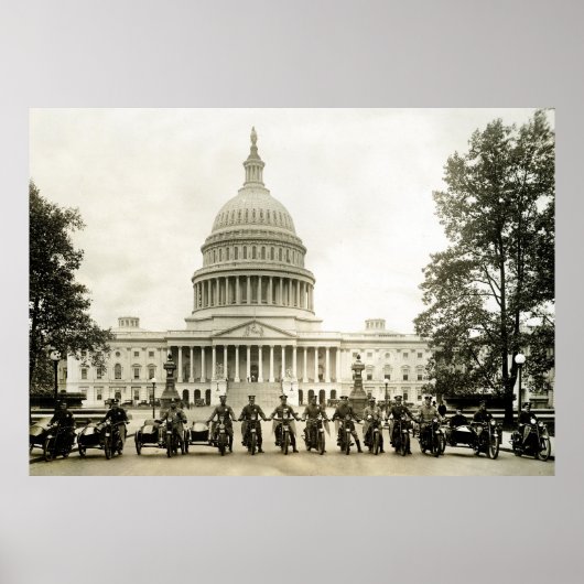 ヴィンテージ1920sオートバイDCのコピー ポスター (正面)