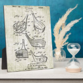 ヴィンテージ1920sゴルフクラブヘッド特許 フォトプラーク (側面)