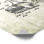 ヴィンテージ1920sゴルフクラブ特許イラストレーション ポスター (角)