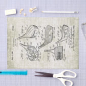 ヴィンテージ1920sゴルフクラブ特許イラストレーション 薄葉紙 (クラフト)