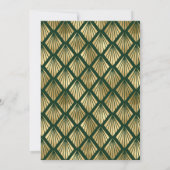 ヴィンテージ1920sデコフレームグリーン金ゴールド結婚ズ 招待状 (裏面)