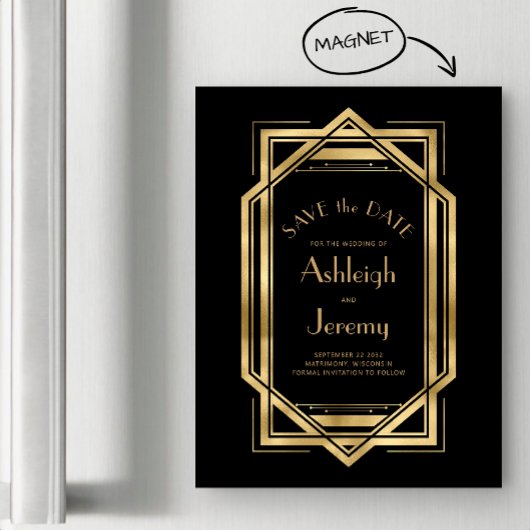 ヴィンテージ1920sデコブラック金ゴールド保存日付