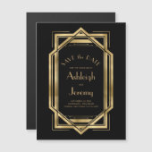 ヴィンテージ1920sデコブラック金ゴールド保存日付 (正面/裏面)