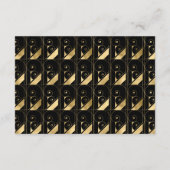 ヴィンテージ1920sデコブラック金ゴールド結婚式RSVP エンクロージャーカード (裏面)