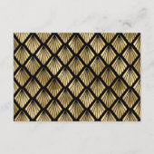 ヴィンテージ1920sデコブラック金ゴールド結婚式RSVP エンクロージャーカード (裏面)