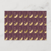 ヴィンテージ1920sデコブルゴーニュ金ゴールド結婚式RSVP エンクロージャーカード (裏面)