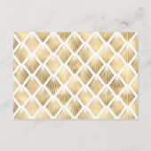 ヴィンテージ1920sデコホワイトゴールドウェディングの詳細 エンクロージャーカード (裏面)